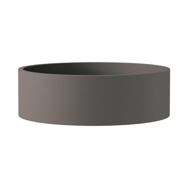 Fienza Jada Concrete Round Basin Above Counter 390 x 120mm Warm Grey