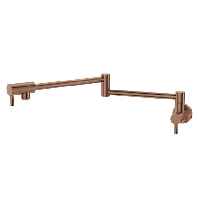 Angle Fienza Kaya Pot Filler Wall Mixer Brushed Copper 228120CO - The Blue Space