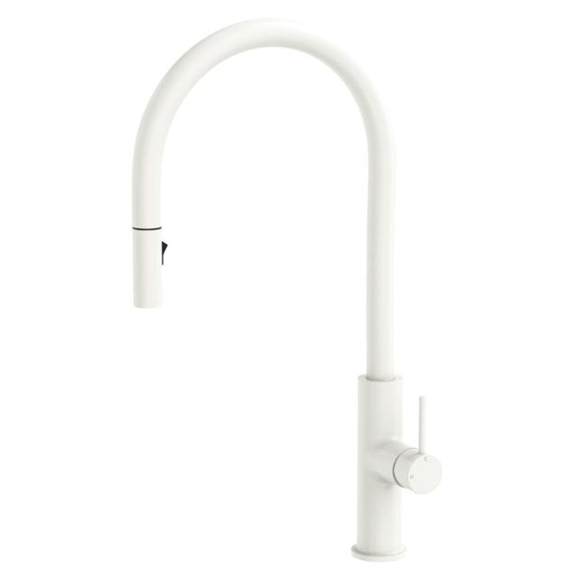 Fienza Kaya Pull Out Sink Mixer Matte White 228108MW - The Blue Space