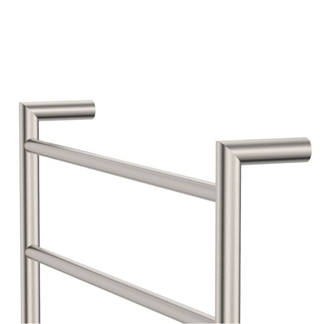 Fienza Kaya Round Heated Towel Rail 600X800X100mm 6 Bars Brushed Nickel