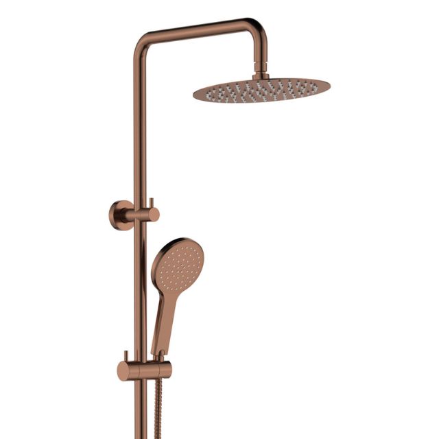 Fienza Kaya Twin Rail Shower Brushed Copper