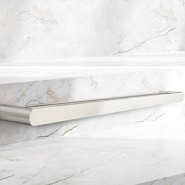 Meir Curvaé Double Towel Rail 600mm Brushed Nickel