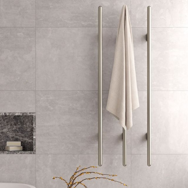 Buy Meir Heated Vertical Towel Rail - Tiger Bronze MHT02B-PVDBN - The Blue Space