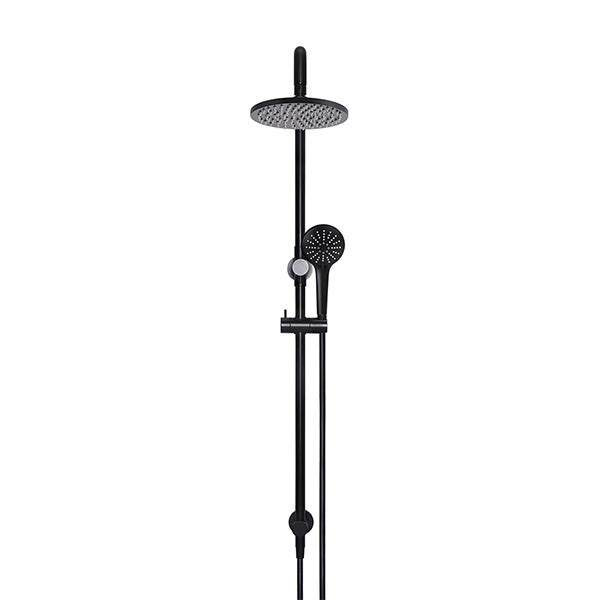 Meir Round Combination Shower Rail 200mm, 3 Function Hand Shower Matte Black
