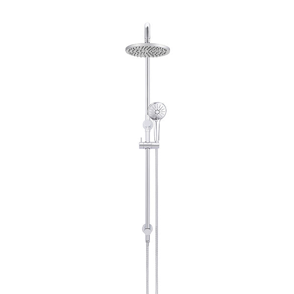 Meir Round Combination Shower Rail 200mm, 3 Function Hand Shower Chrome