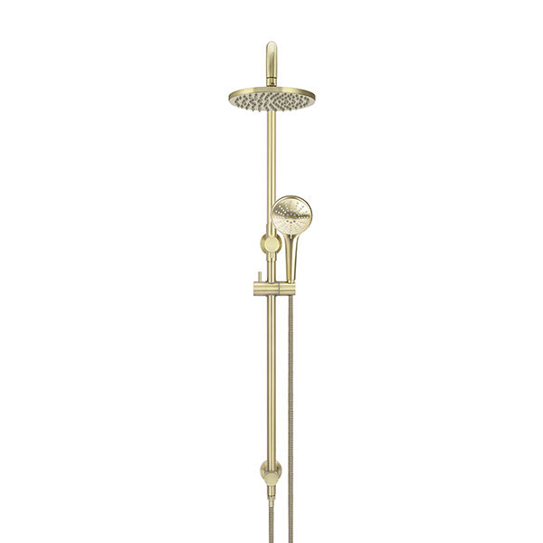 Meir Round Combination Shower Rail 200mm, 3 Function Hand Shower Tiger Bronze