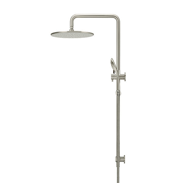 Meir Round Combination Shower Rail 300mm, 3 Function Hand Shower Brushed Nickel