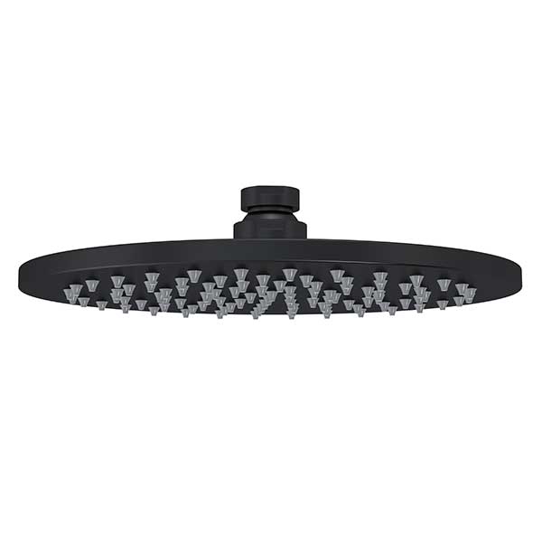 Meir Round Shower Rose 200mm - Matte Black
