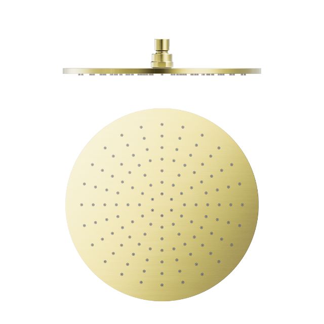 Nero 300mm Round Shower Head Brushed Gold