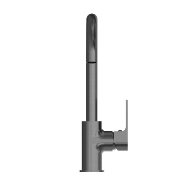 Nero Bianca Kitchen Mixer Gooseneck Spout Gun Metal