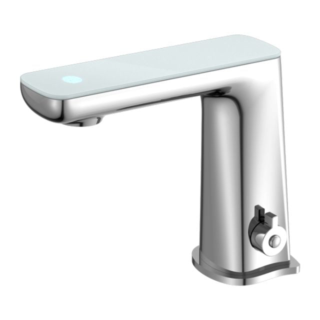 Nero Claudia Sensor Mixer With White Top Display Chrome