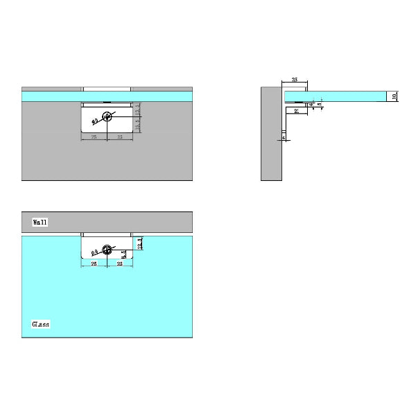 Nero F-Shaped Shower Bracket - The Blue Space