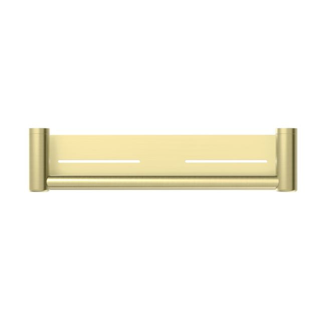 Nero Mecca Care 25mm Grab Rail With Shelf 450mm Brushed Gold