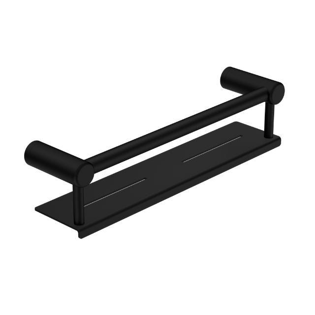 Nero Mecca Care 25mm Grab Rail With Shelf 450mm Matte Black