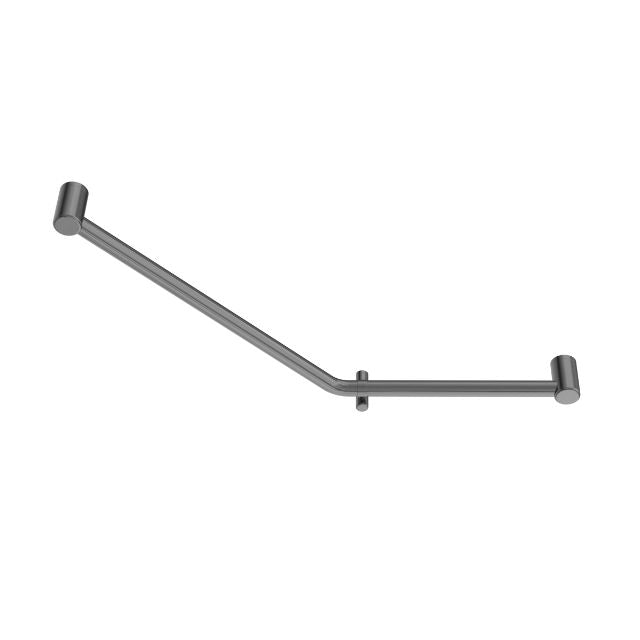 Nero Mecca Care 32mm Ambulant 45 Degree Bent Tube Grab Rail 450x650mm Gunmetal