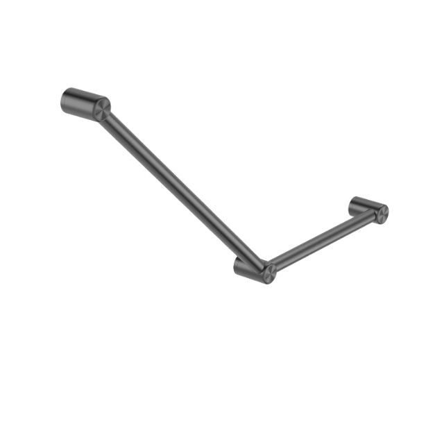 Nero Mecca Care 32mm Ambulant Toilet Grab Rail 45 Degree 750x450mm Gunmetal