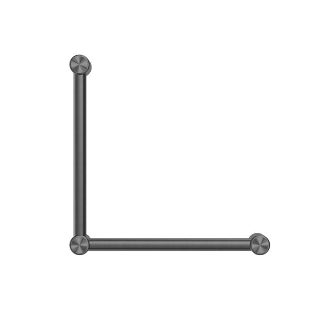 Nero Mecca Care 32mm Ambulant Toilet Grab Rail 90 Degree 450x450mm Gunmetal