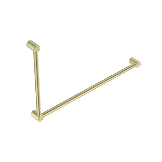 Nero Mecca Care 32mm DDA Grab Rail Set 90 Degree 600x1000mm Brushed Gold