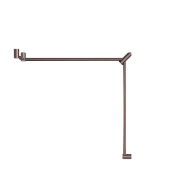 Nero Mecca Care 32mm DDA Toilet Grab Rail Set 90 Degree Continuous 600x1065x1025mm Brushed Bronze
