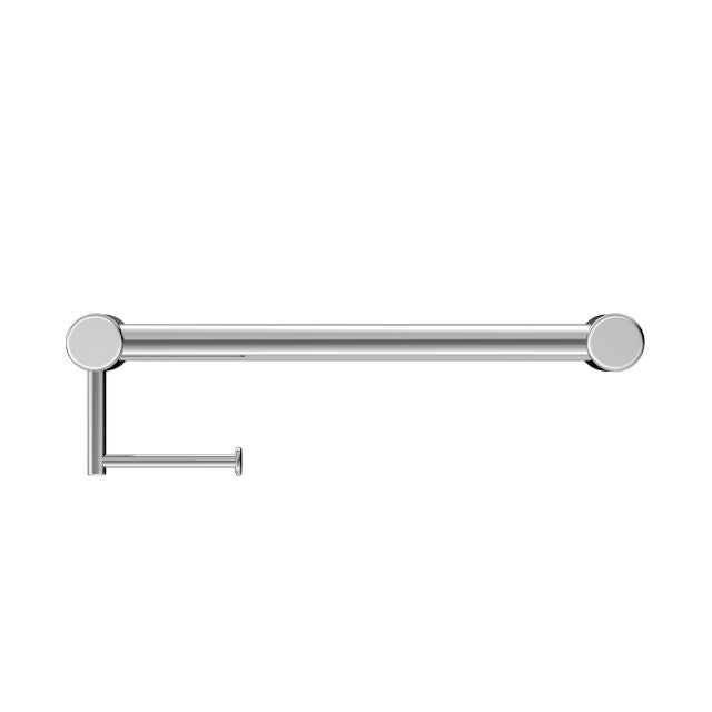 Nero Mecca Care 32mm Grab Rail With Toilet Roll Holder 450mm Chrome