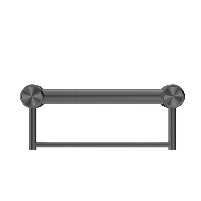 Nero Mecca Care 32mm Grab Rail With Towel Holder 300mm Gunmetal