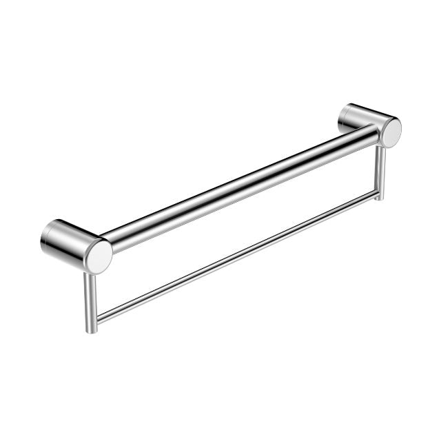 Nero Mecca Care 32mm Grab Rail With Towel Holder 600mm Chrome