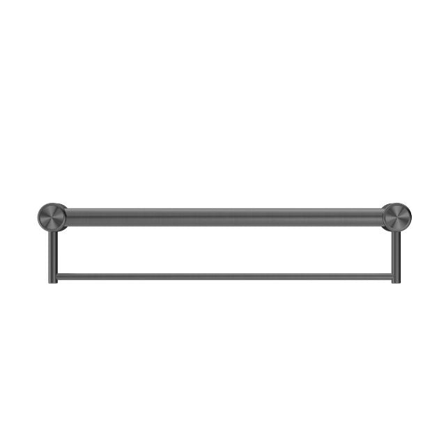 Nero Mecca Care 32mm Grab Rail With Towel Holder 600mm Gunmetal