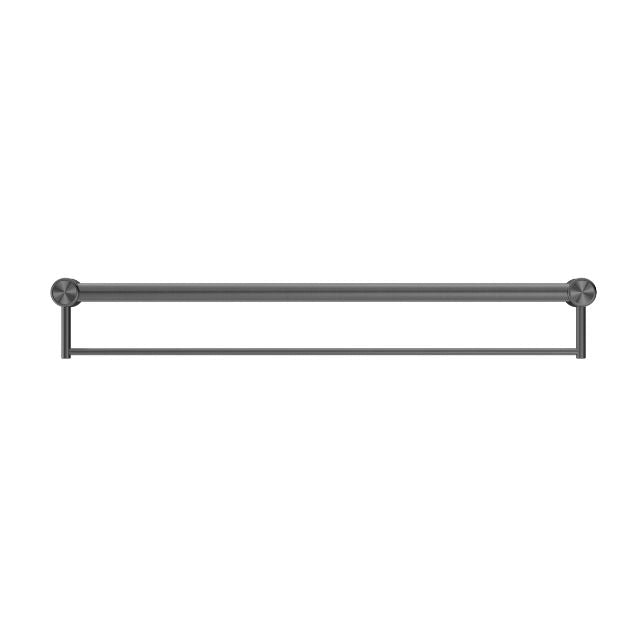Nero Mecca Care 32mm Grab Rail With Towel Holder 900mm Gunmetal
