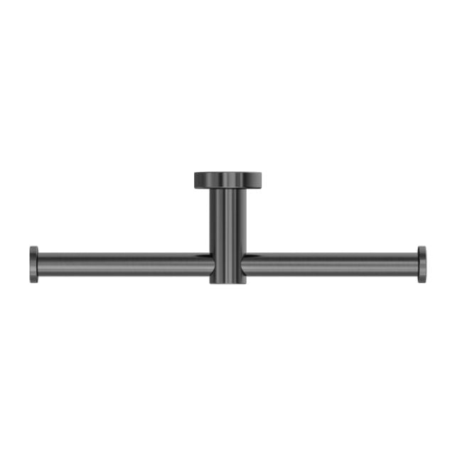 Nero Mecca Double Toilet Roll Holder Gun Metal
