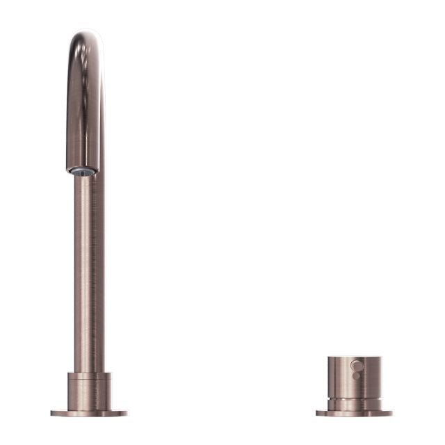 Nero Mecca Hob Basin Mixer Round Swivel Spout Brushed Bronze