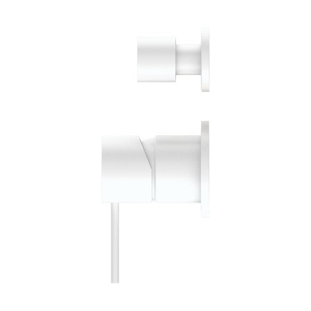 Nero Mecca Shower Mixer With Diverter Separate Back Plate Matte White