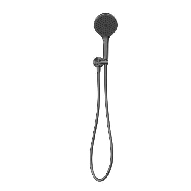 Front View Nero Mecca Shower On Bracket With Air Shower II Gun Metal NR221905FGM - The Blue Space