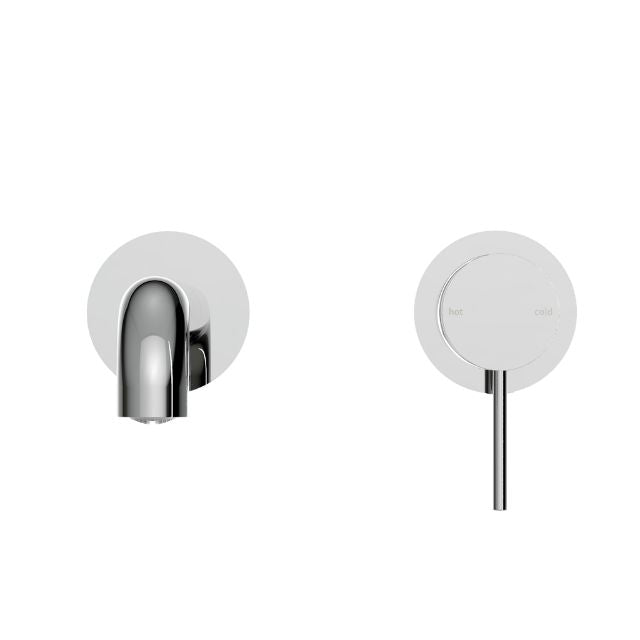 Buy Nero Mecca Wall Basin Mixer Sep BP 120mm Spout Chrome - NR221910C120CH - The Blue Space
