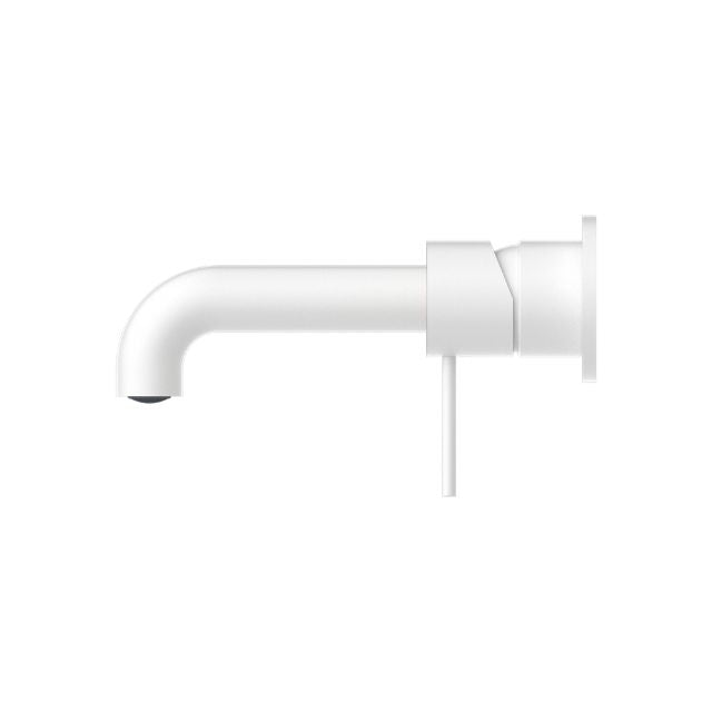 Buy Now Nero Mecca Wall Basin Mixer Separate Backplate 160mm Spout Matte White - NR221910C160BZ - The Blue Space