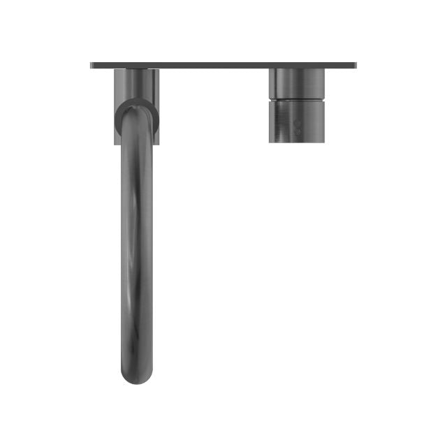Nero Mecca Wall Basin/Bath Mixer Swivel Spout Handle Up Gun Metal