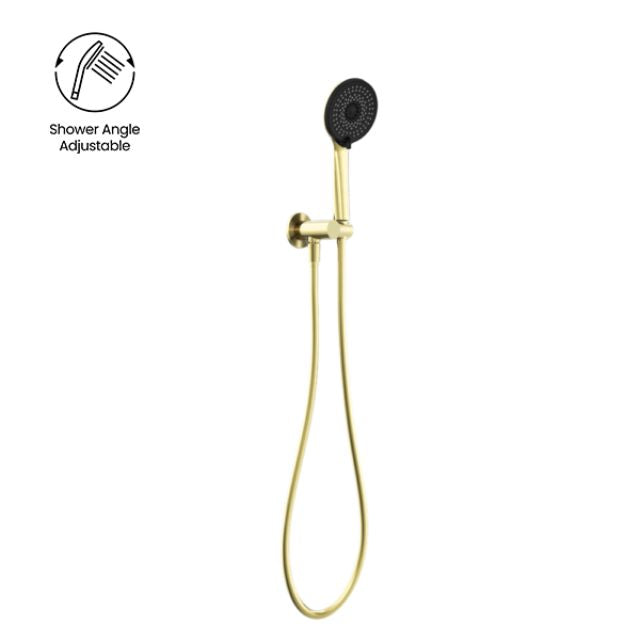 Nero Project Round Shower on Bracket 4 Star Rating Brushed Gold