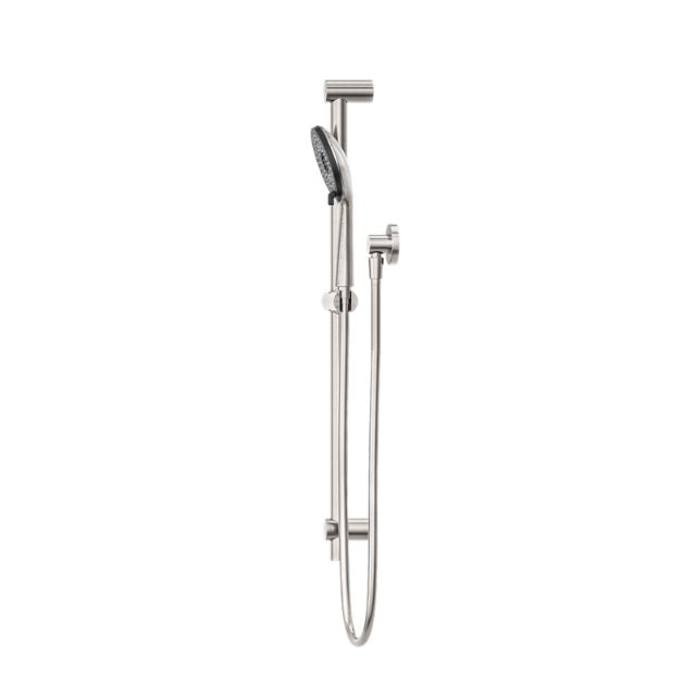 Buy Nero Round Metal Project Shower Rail Brushed Nickel with WELS 4 Star Rated NR319BN - The Blue Space
