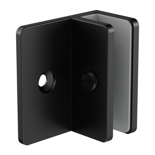 Nero Shower F-Shaped Bracket 10mm Glass Matte Black