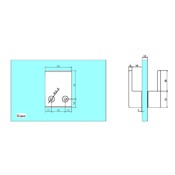Nero Square Shower Handle Brushed Gold