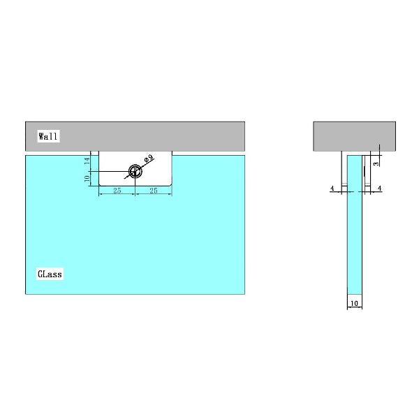 Nero U-Shaped Shower Bracket - The Blue Space