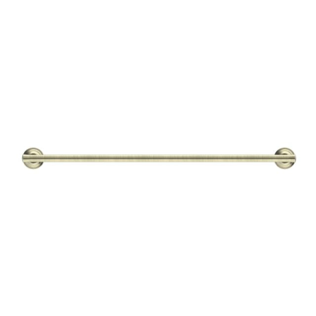 Nero York Single Towel Rail 600mm Aged Brass