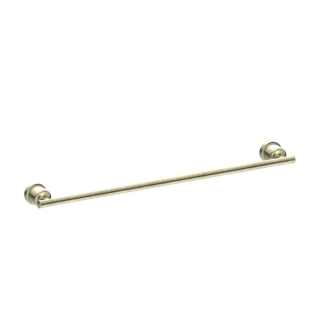 Nero York Single Towel Rail 600mm Aged Brass