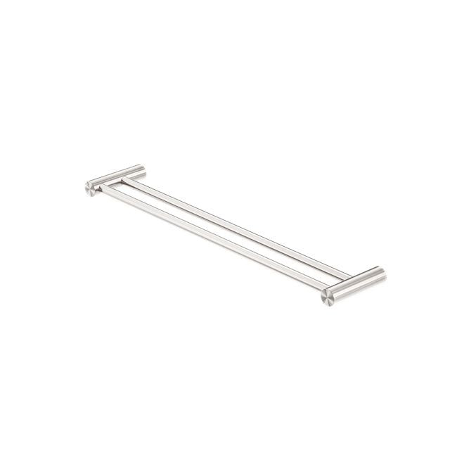 Nero Zen SS316L Double Towel Rail 600mm Brushed Nickel