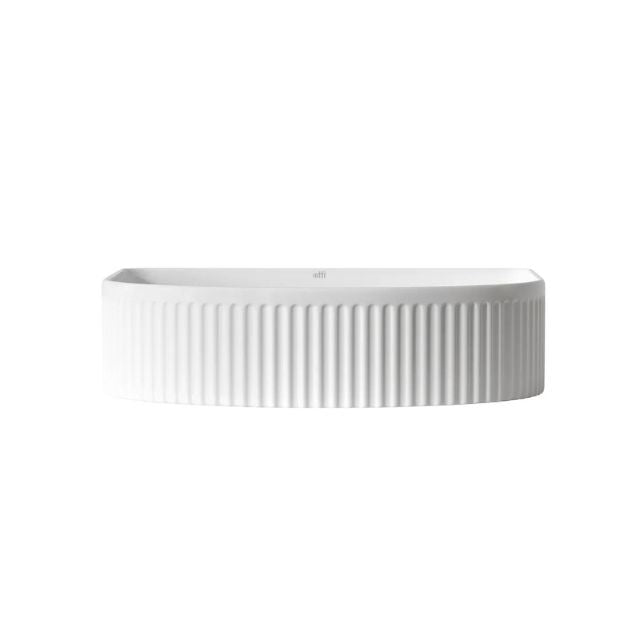 Otti Archie 415mm Fluted Above Counter Basin - Matte White