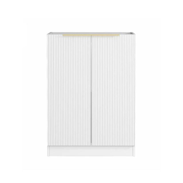 Otti Bondi 1305mm Fluted Laundry Set B - White - Include Fluted Floor Standing Cabinet The Blue Space