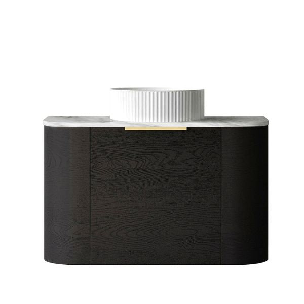 Otti Bondi Wall Hung Curve Vanity - Black Oak