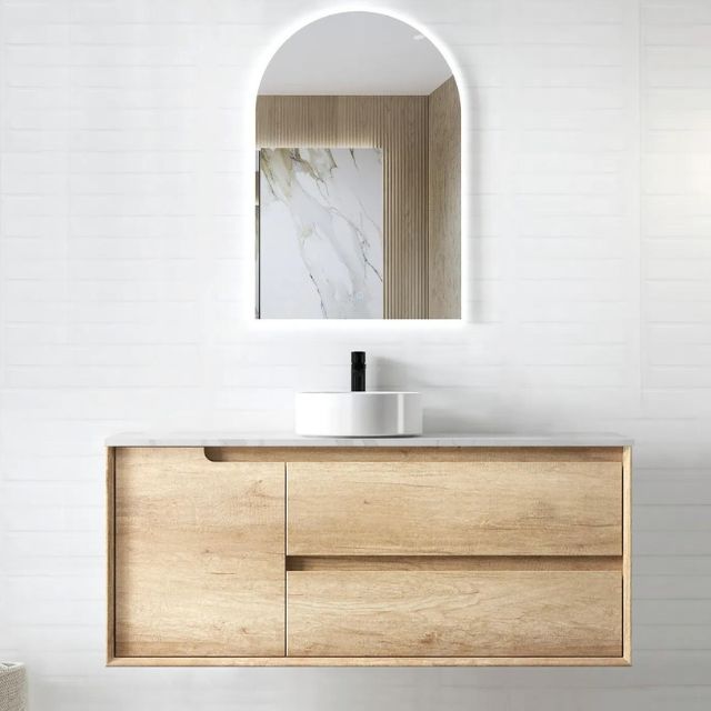 Otti Byron Wall Hung Vanity With Stone Top for Above Counter Basin