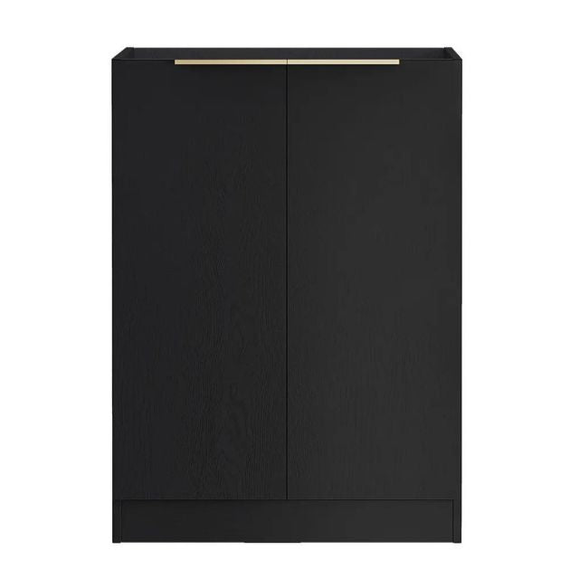 Otti Byron Black Oak 650mm Mini Laundry Cabinet Set Include Freestanding Cabinet - The Blue Space