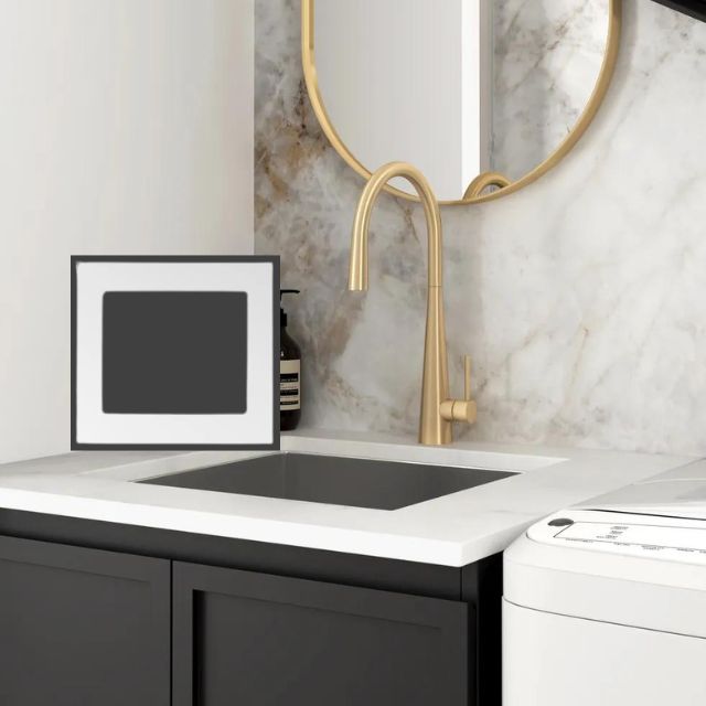 Otti Hampshire Black 650mm Laundry Cabinet Set
