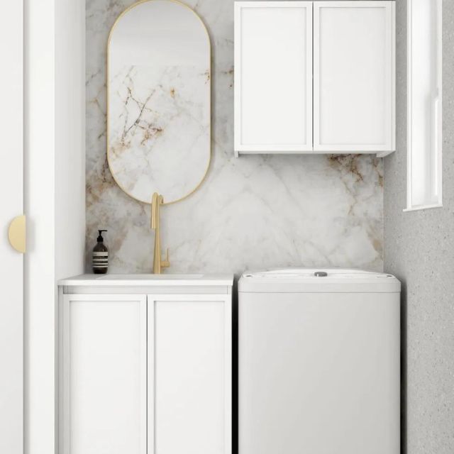 Otti Hampshire White 650mm Laundry Cabinet Set
